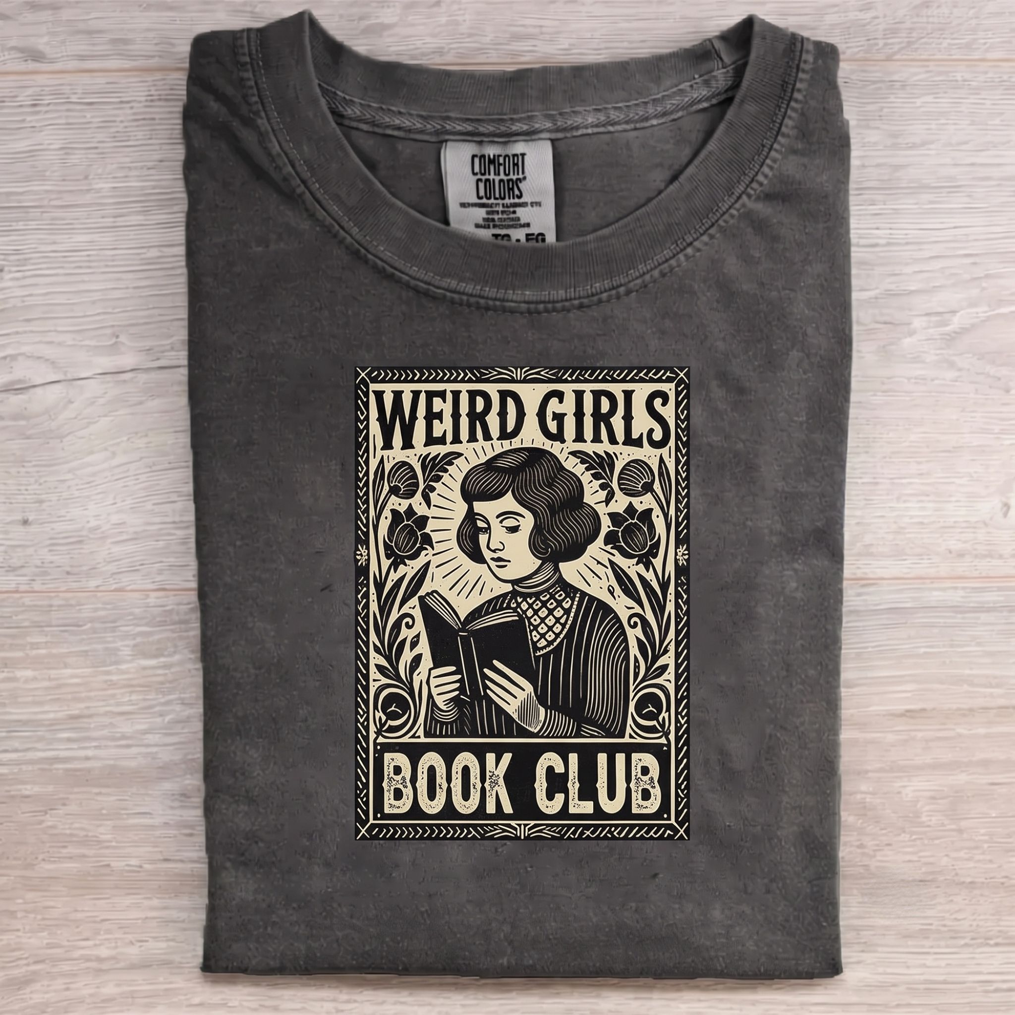 Weird Girls Book Club Unisex Washed T-shirt