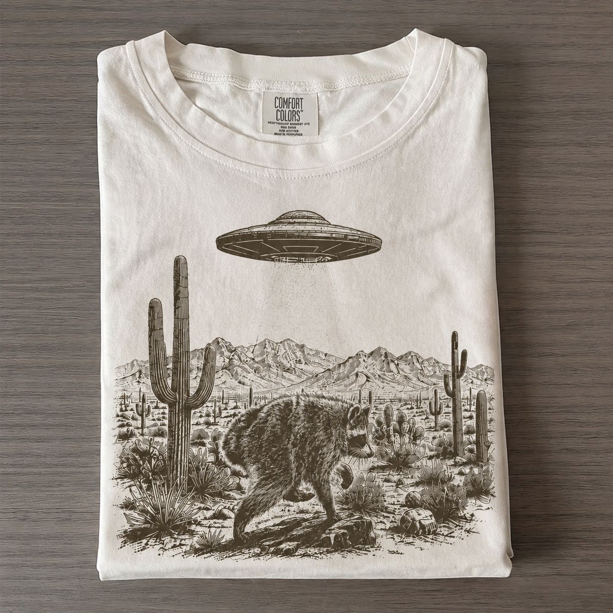 Jimothy Raccoon UFO T-shirt
