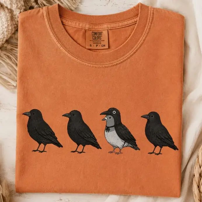 Funny Crow Pigeon T-shirt