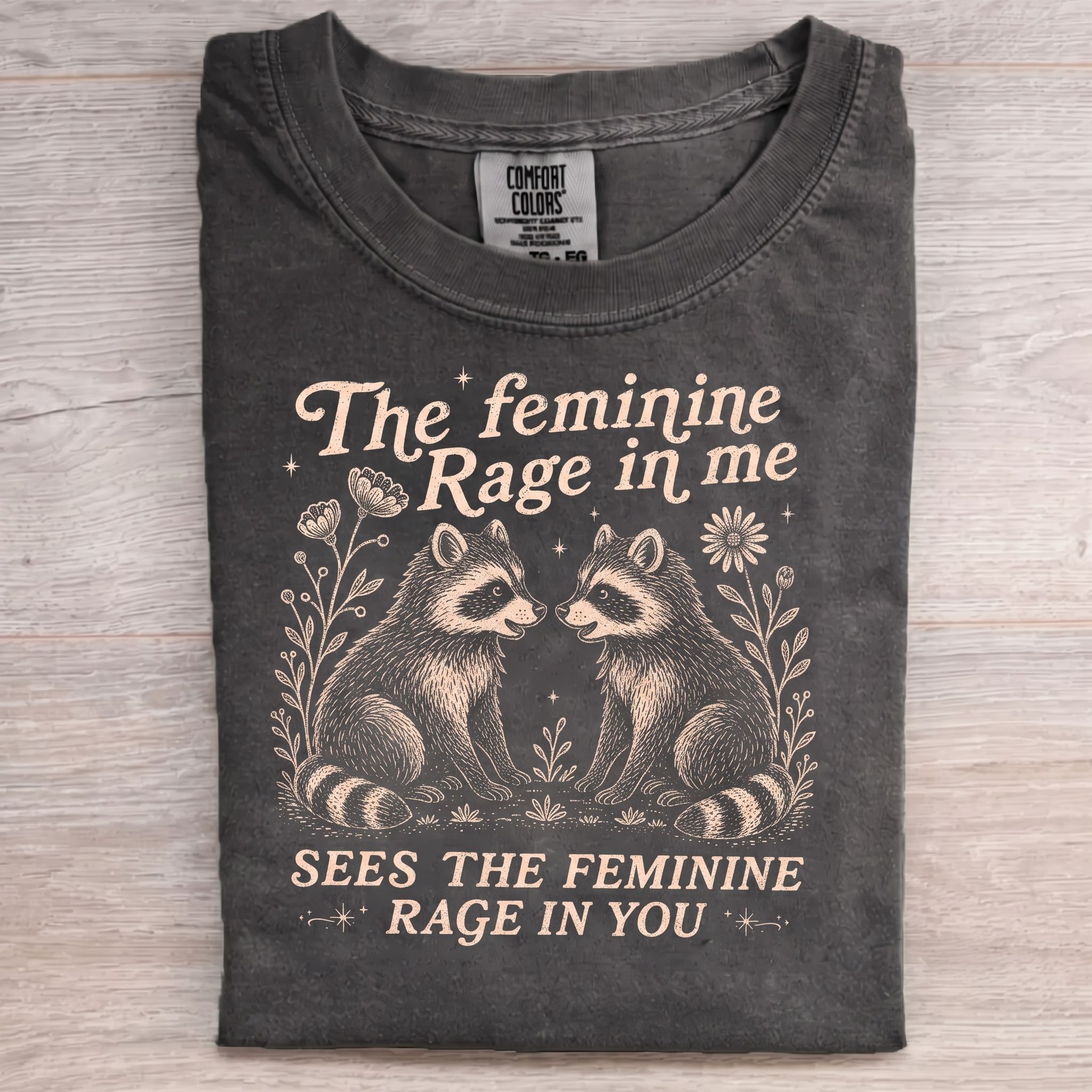 Funny Feminist Raccoon T-shirt