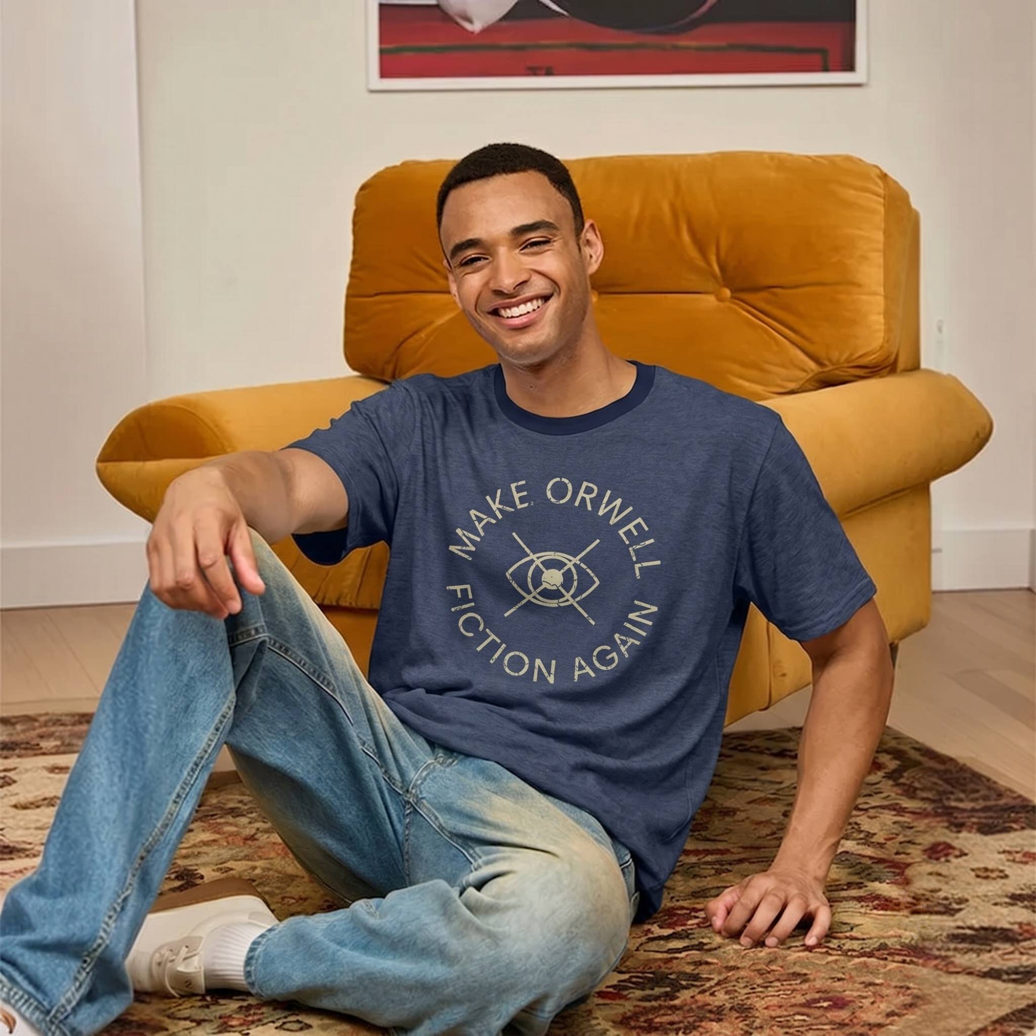 Make Orwell Fiction Again Ultra Soft Heather Tee