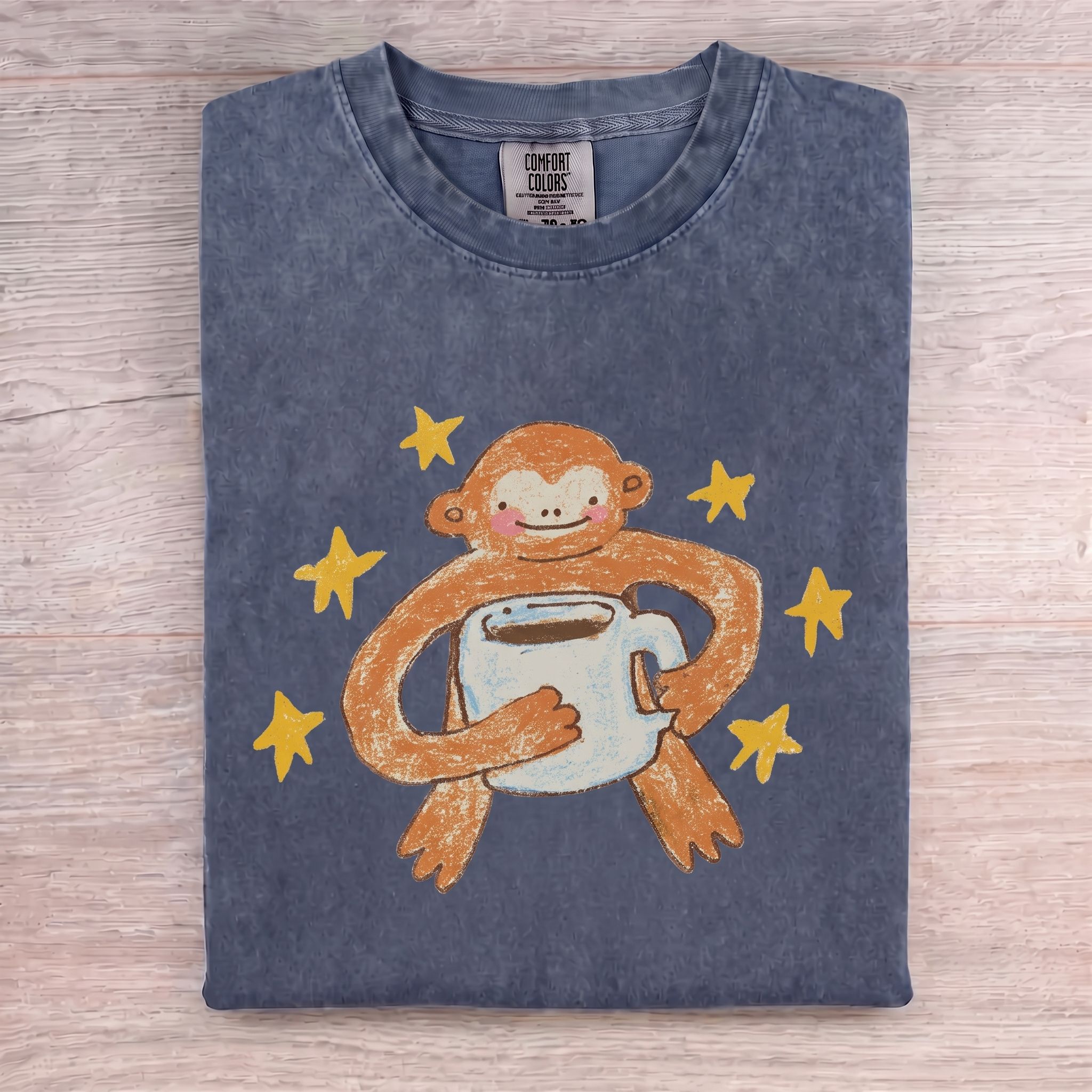 Cute Monkey Coffee Lover T-shirt