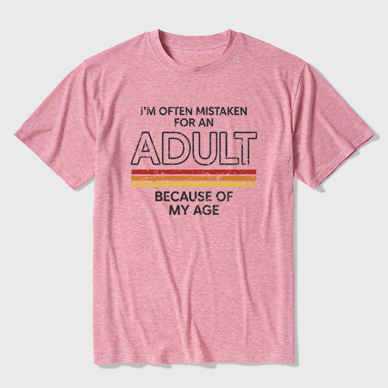Mistaken For An Adult Ultra Soft Heather Tee