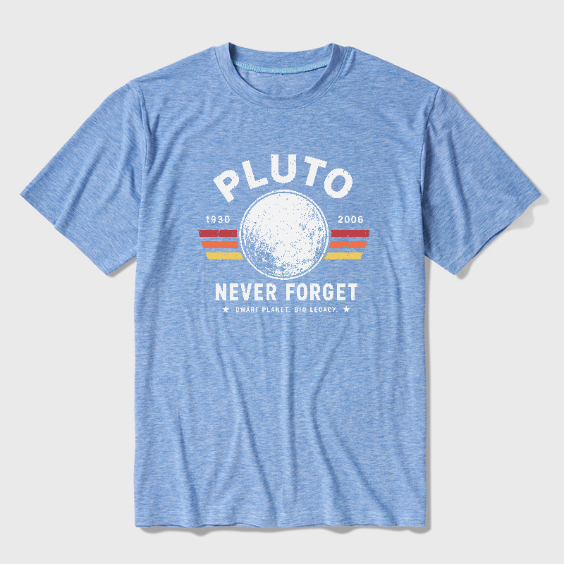Never Forget Pluto Retro Style Ultra Soft Heather Tee