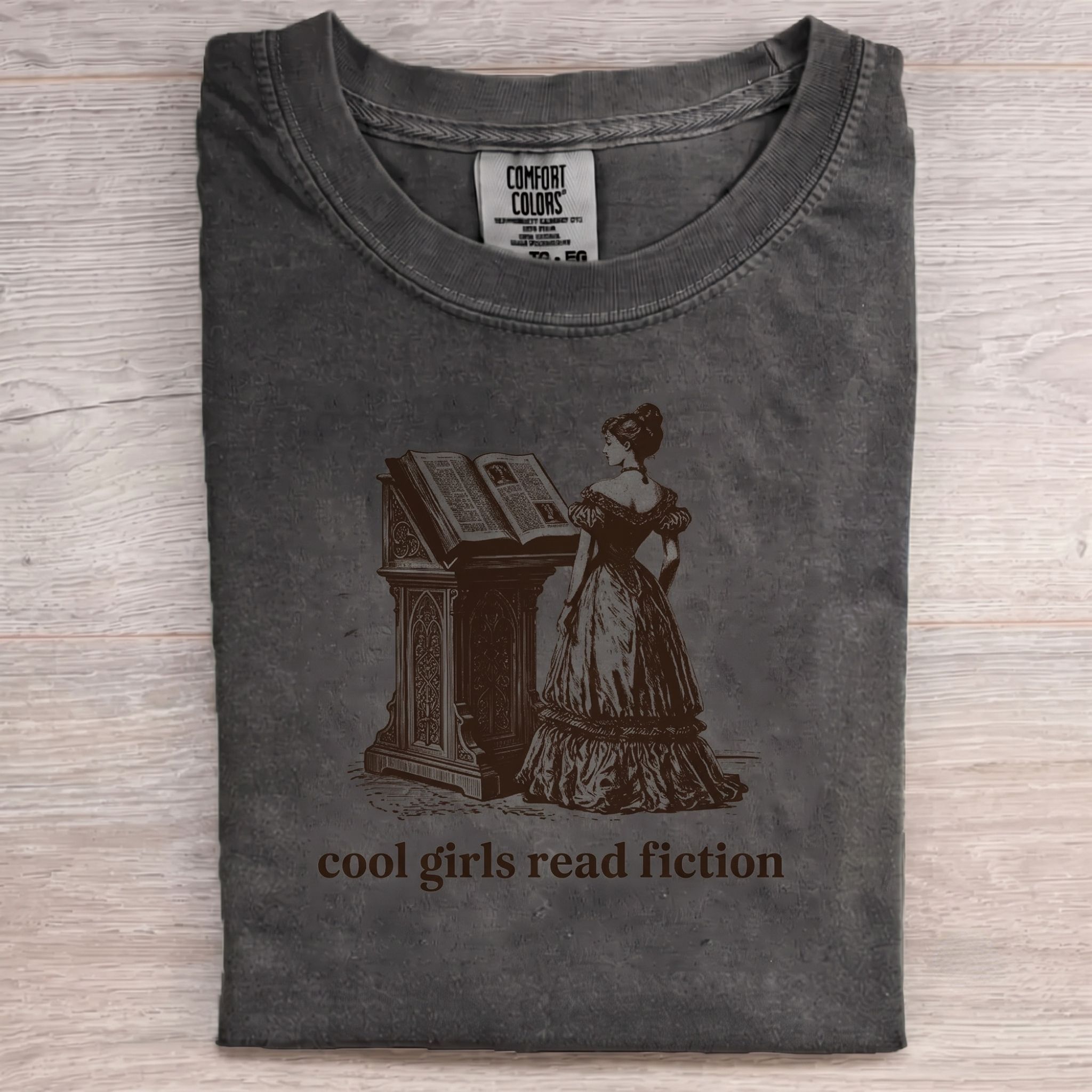 Cool Girls Read Fiction Unisex Washed T-shirt