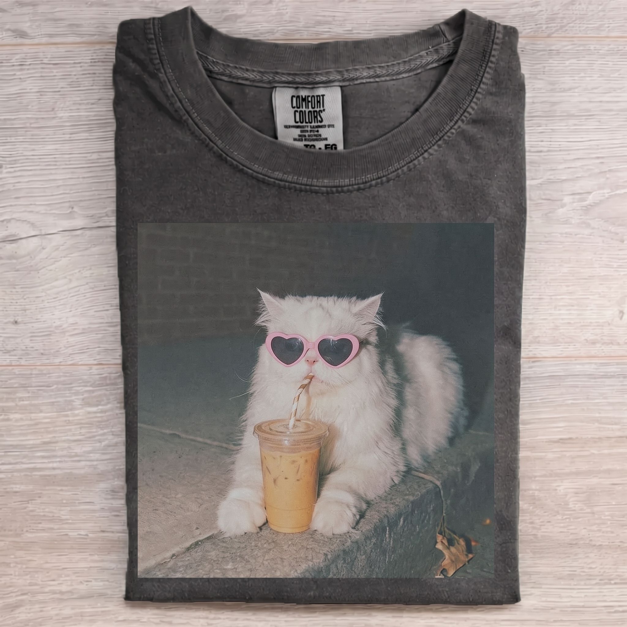 Iced Coffee Cat Mom T-shirt