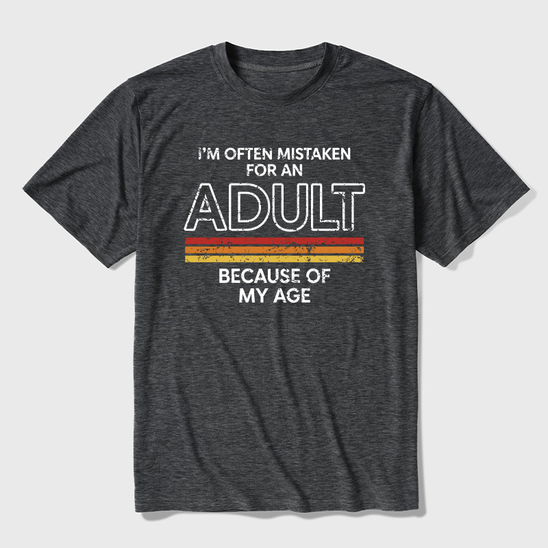Mistaken For An Adult Ultra Soft Heather Tee