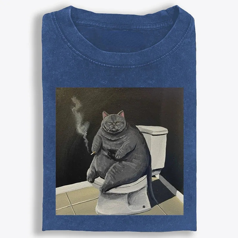 Smokin’ Solitude Retro Washed T-Shirt | 100% Cotton | Streetwear Essential