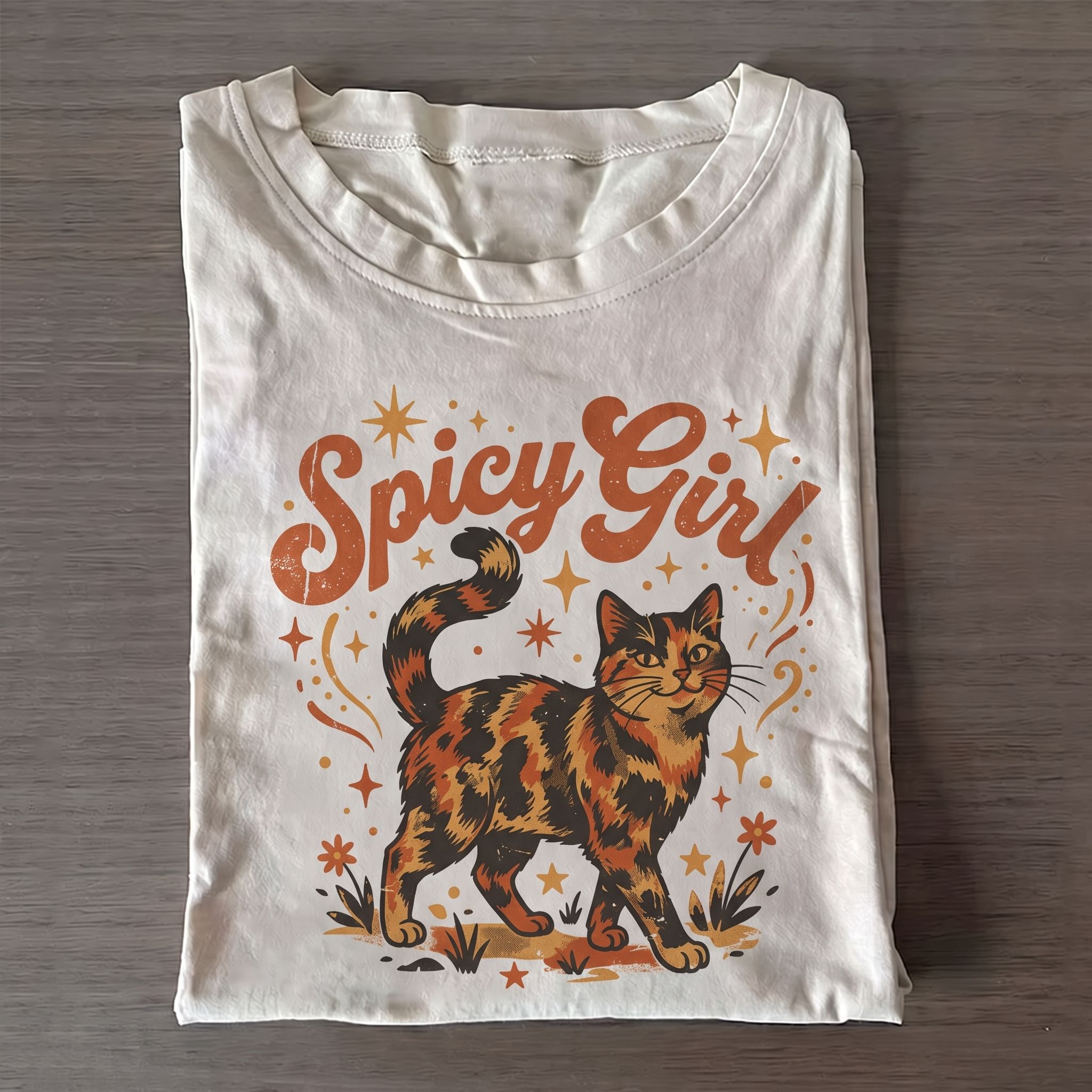 Spicy Girl Tortie Cat T-shirt