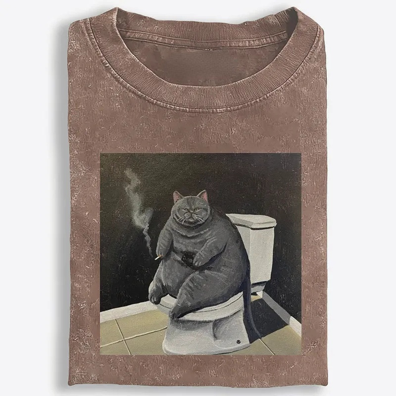 Smokin’ Solitude Retro Washed T-Shirt | 100% Cotton | Streetwear Essential