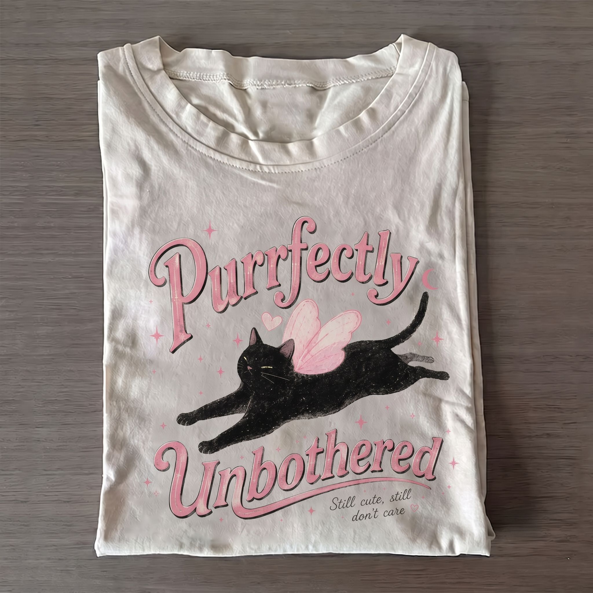 Cute Fairy Black Cat T-shirt