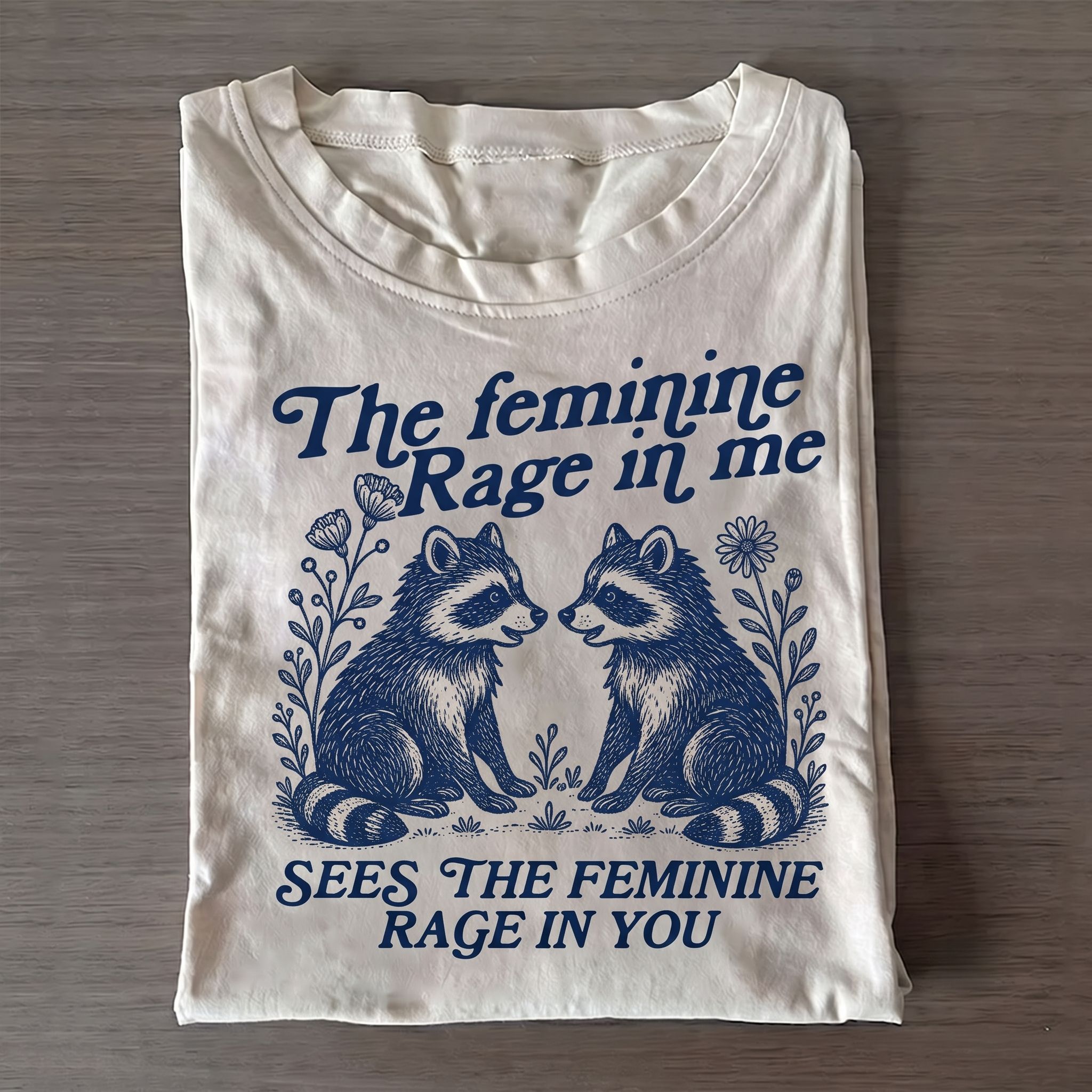 Funny Feminist Raccoon T-shirt