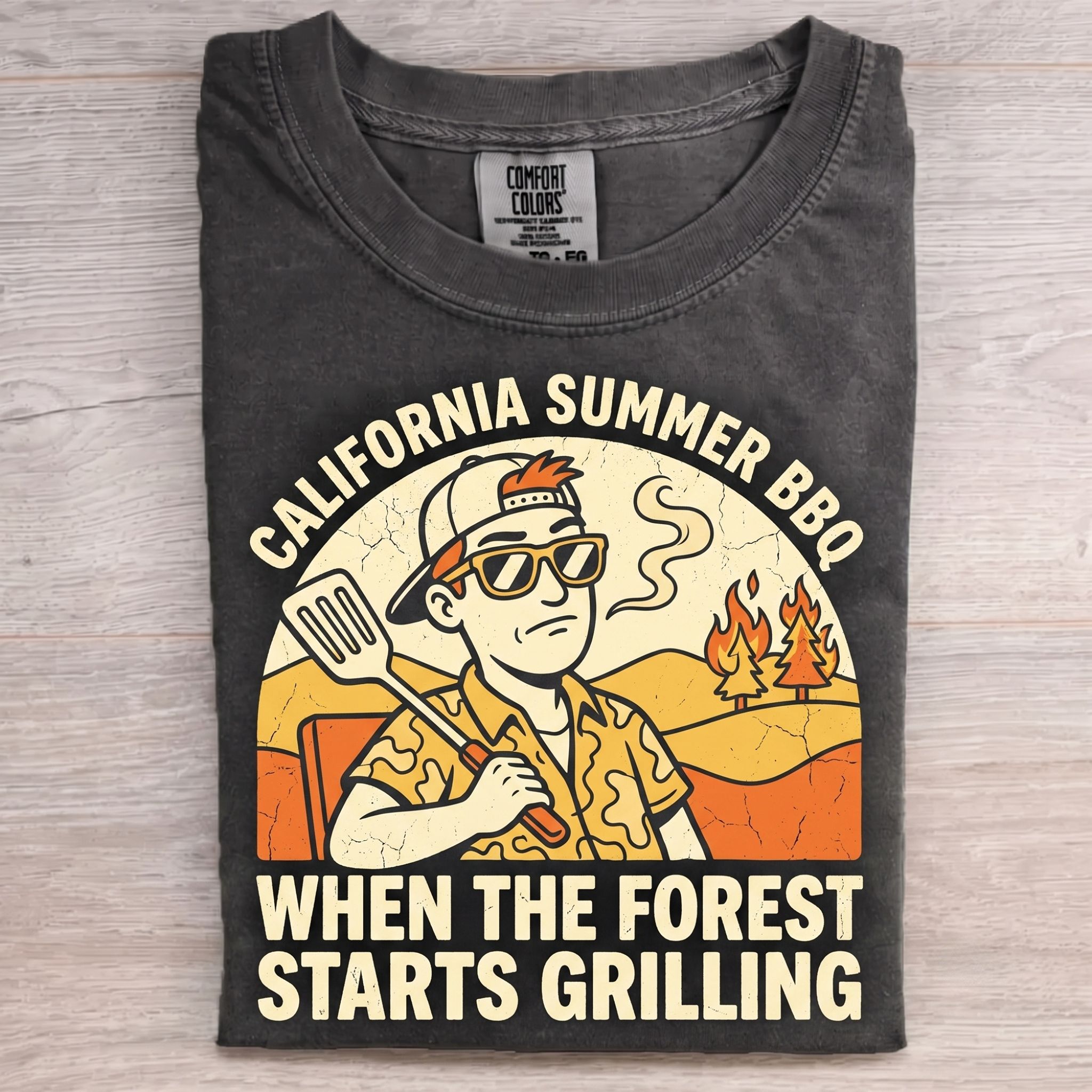 Cralifornia Summer BBQ Dark Humor T-Shirt