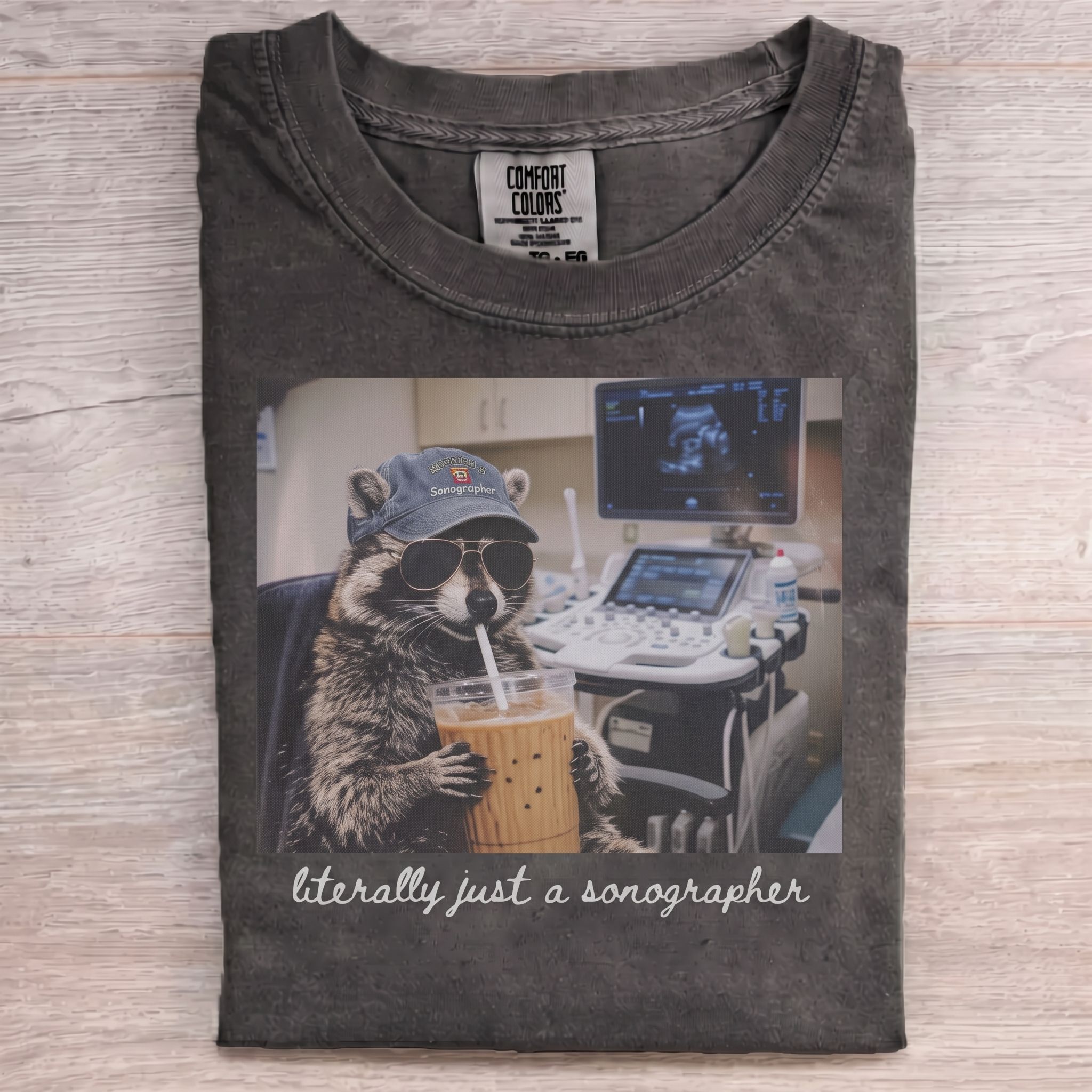 Raccoon Ultrasound Tech T-shirt
