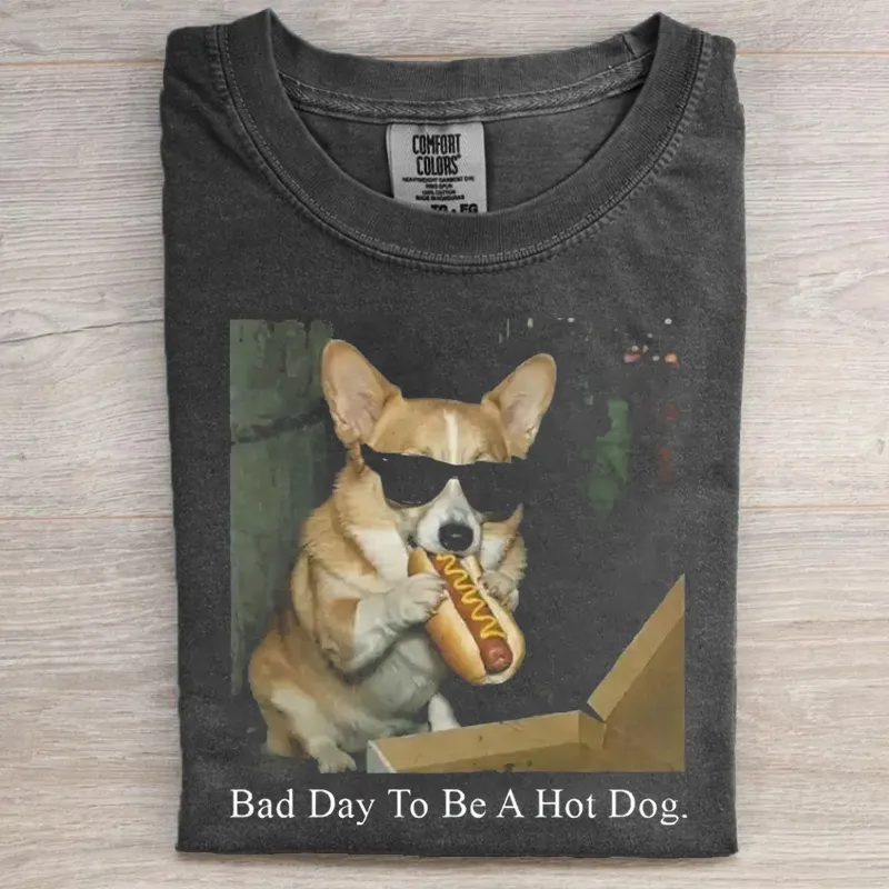 Bad Day To Be A Hot Dog Corgi T-shirt