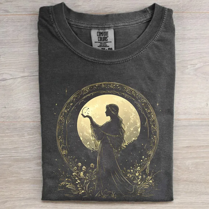 Vintage Moon Goddess Celestial T-shirt