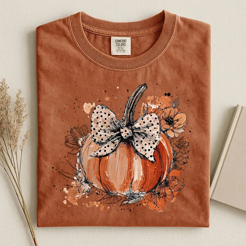 Floral Pumpkin T-shirt