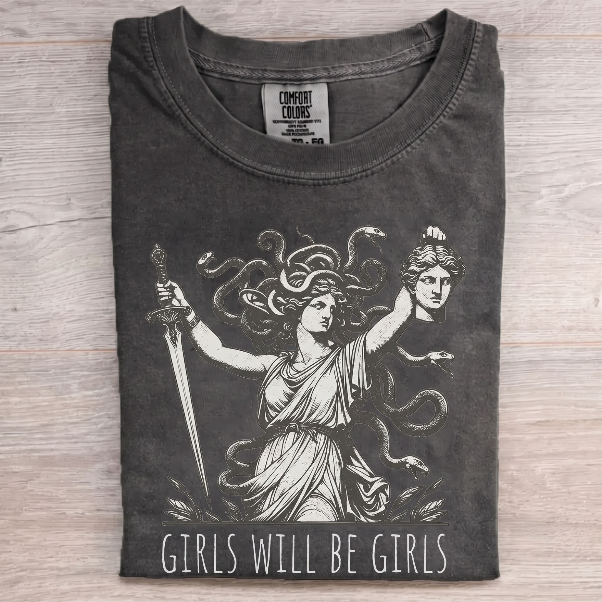 Girls Will Be Girls Medusa Washed T-Shirt