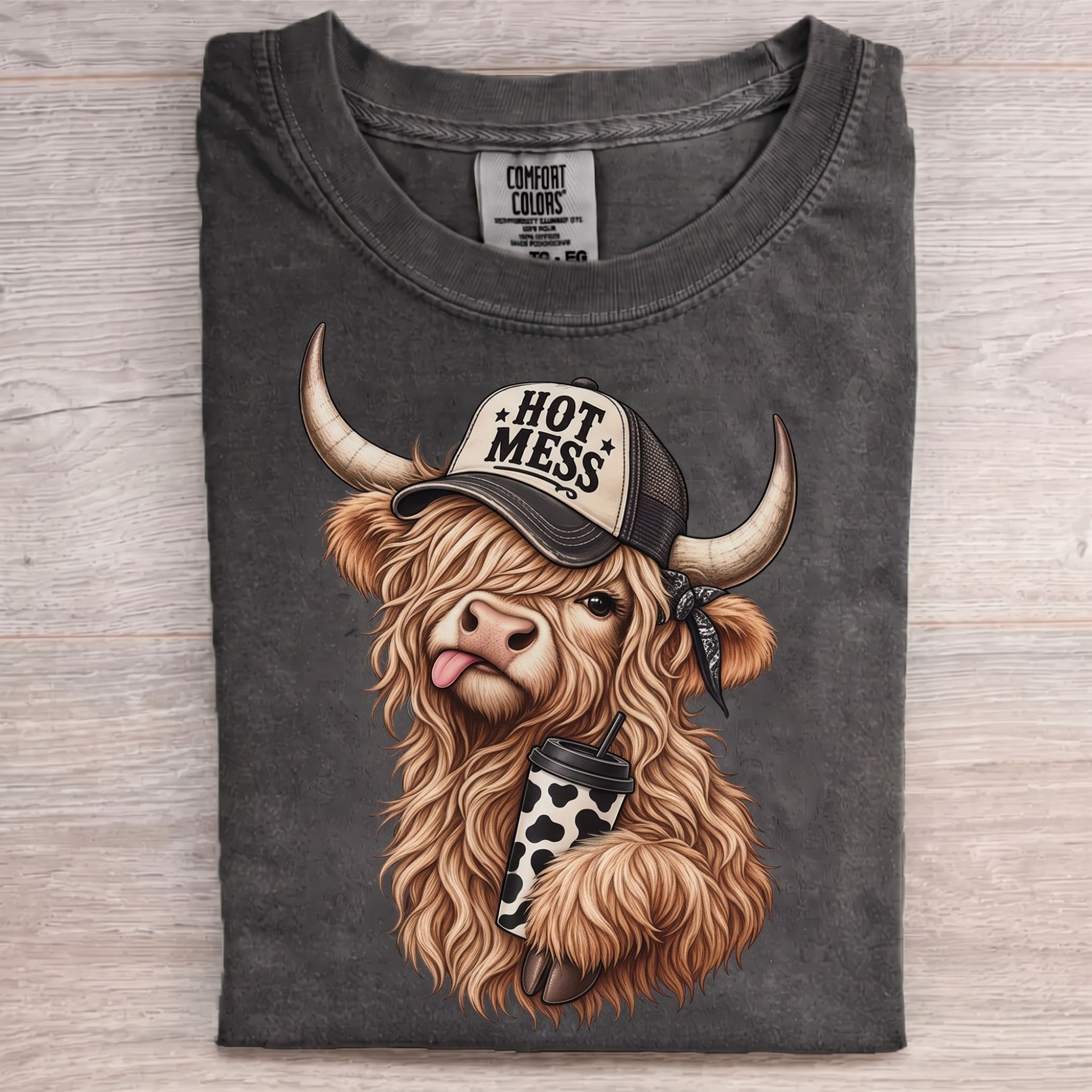 Hot Mess Highland Cow T-Shirt