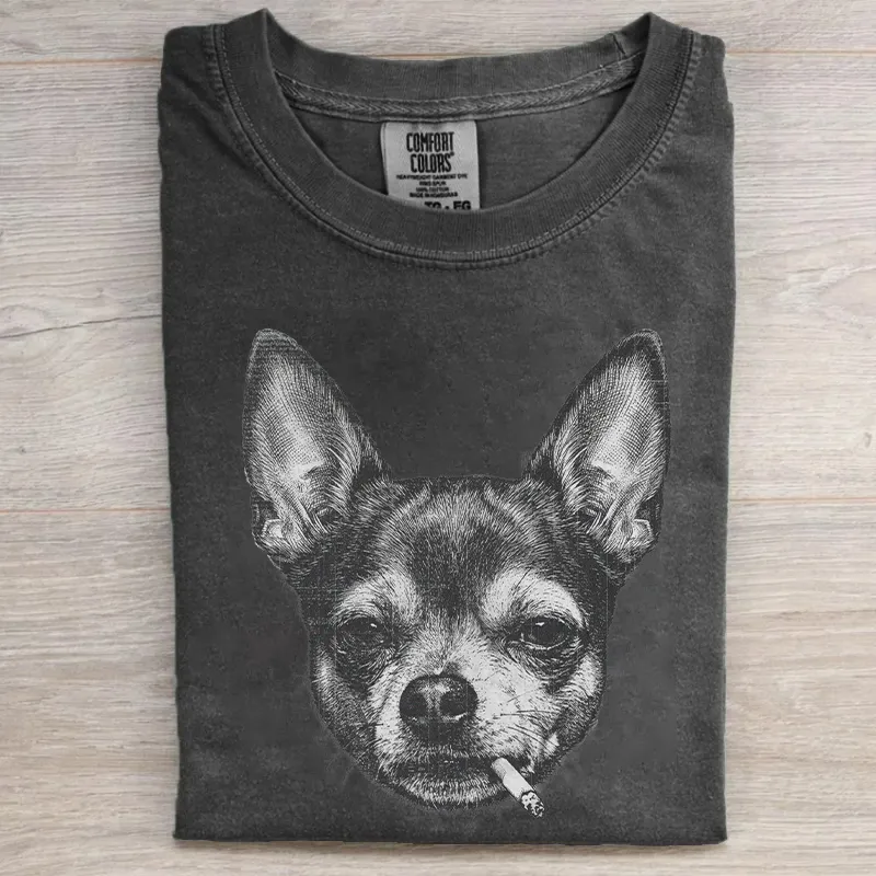 Smoking Chihuahua T-shirt