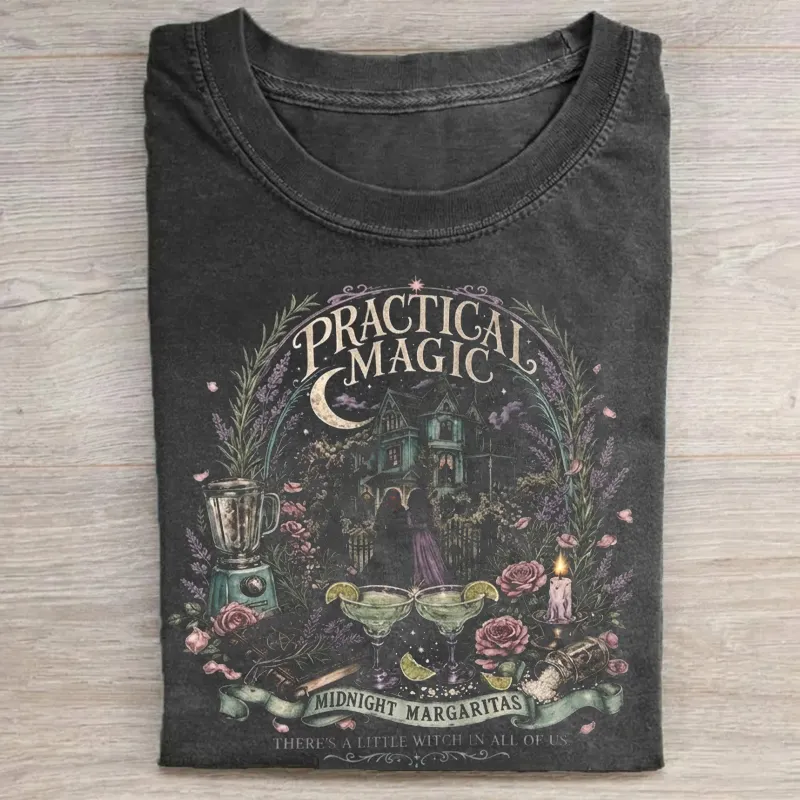 Midnight Margaritas Witchy Halloween T-shirt