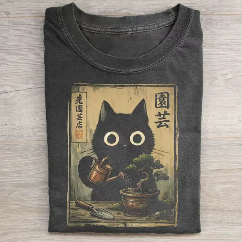 Bonsai Cat Japanese Style T-shirt