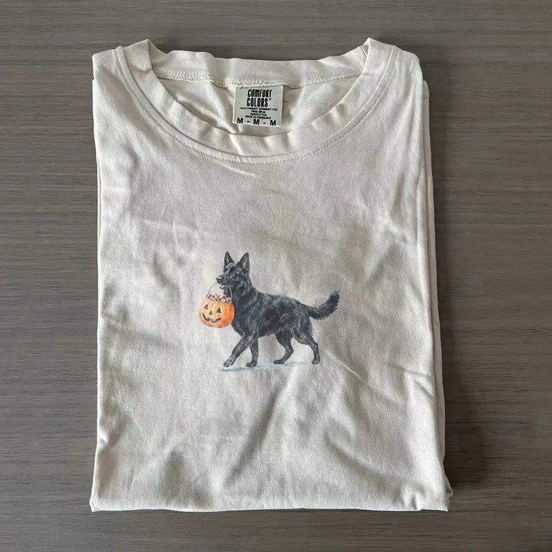 Black German Shepherd Halloween T-shirt