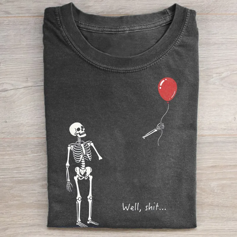 Funny Skeleton Balloon T-shirt