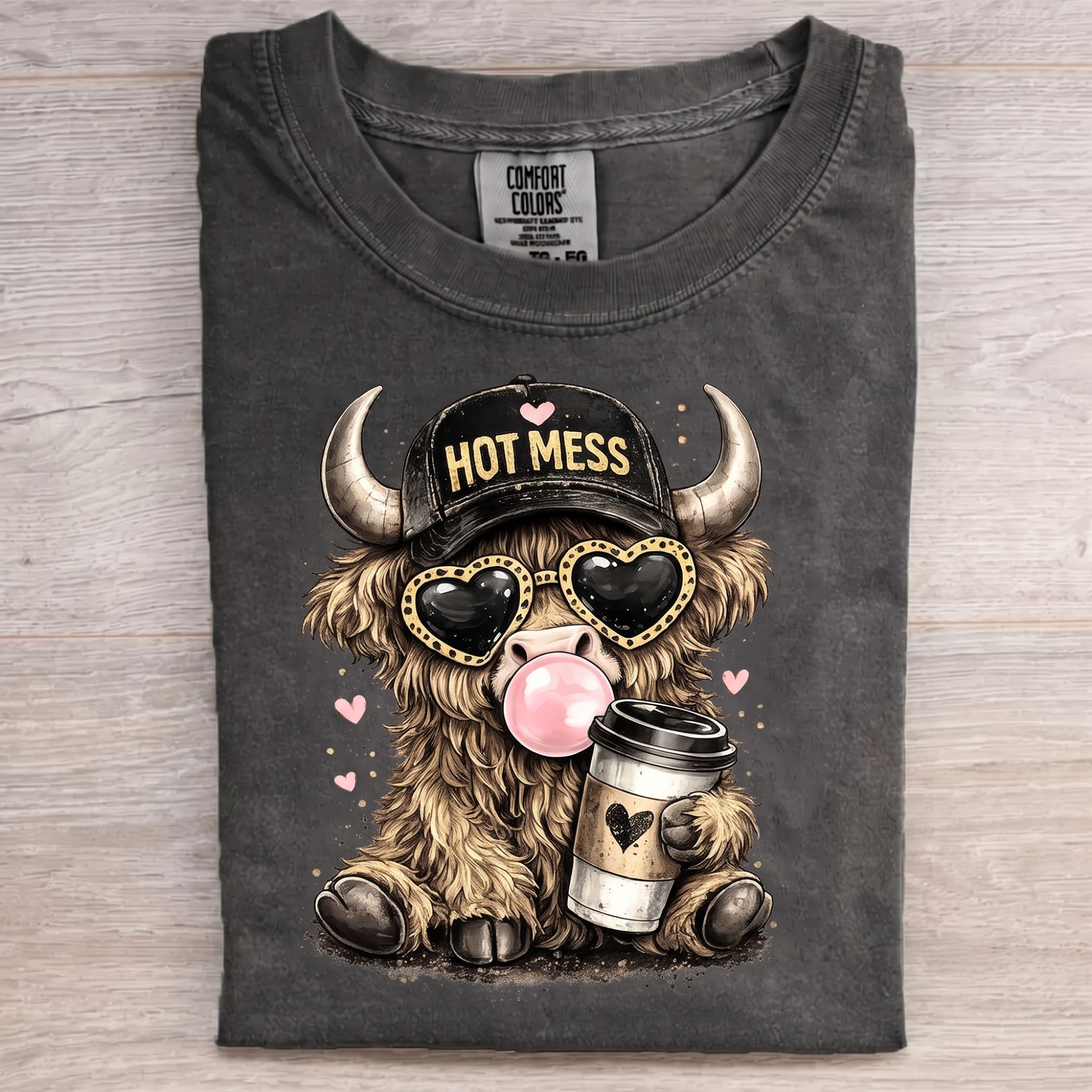 Hot Mess Highland Cow T-Shirt
