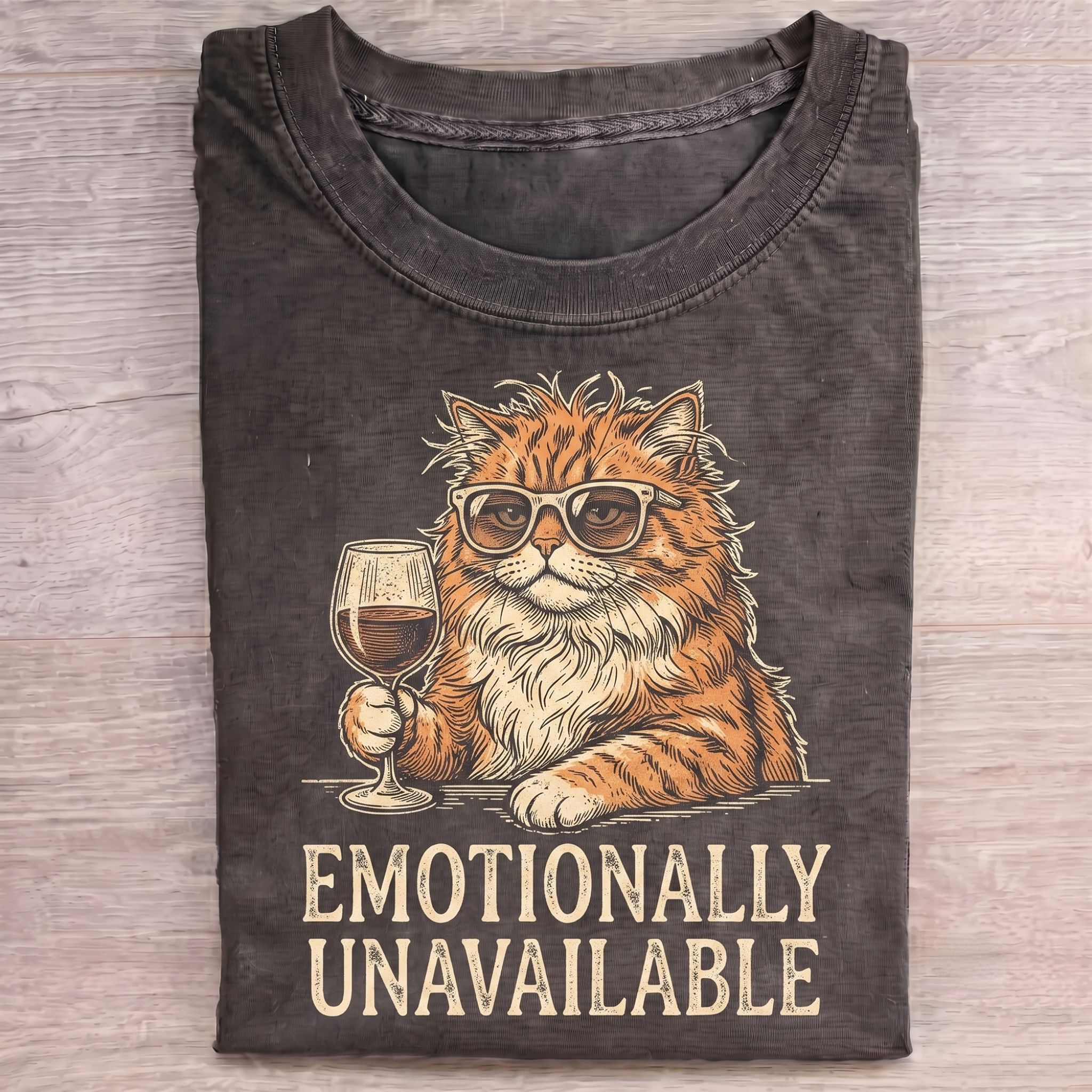 Emotionally Unavailable Sassy Cat T-shirt