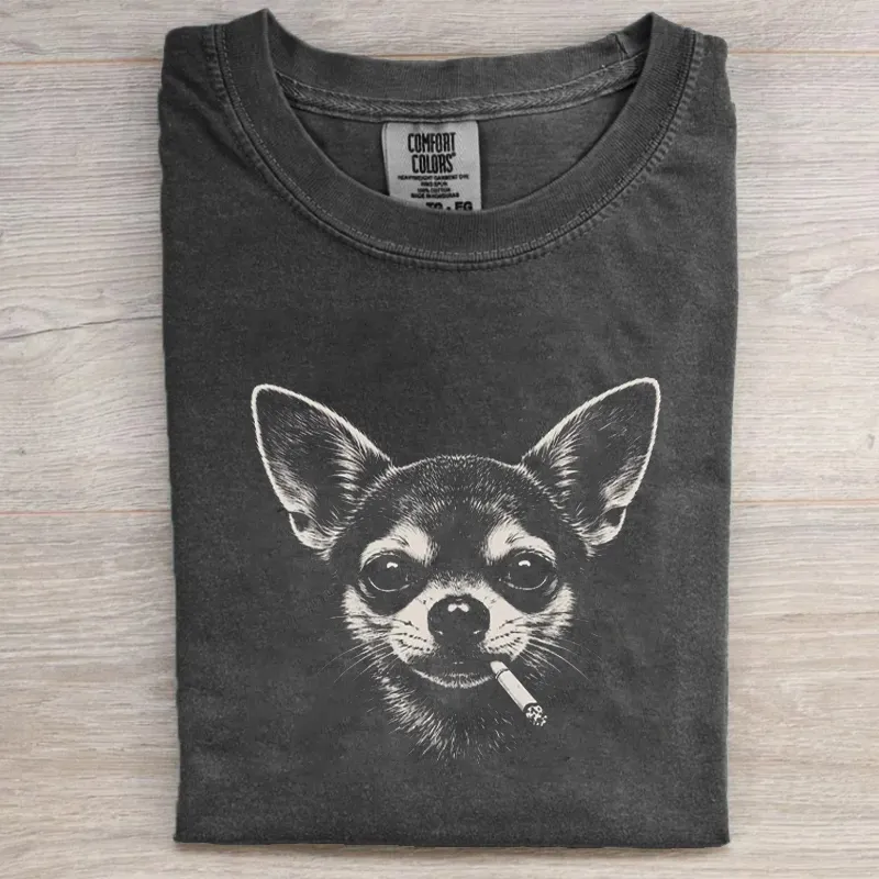Smoking Chihuahua T-shirt