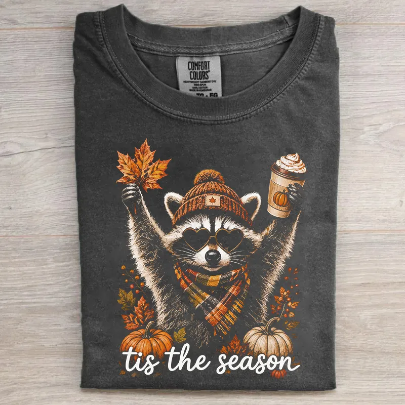 Tis The Season Cute Raccoon T-shirt