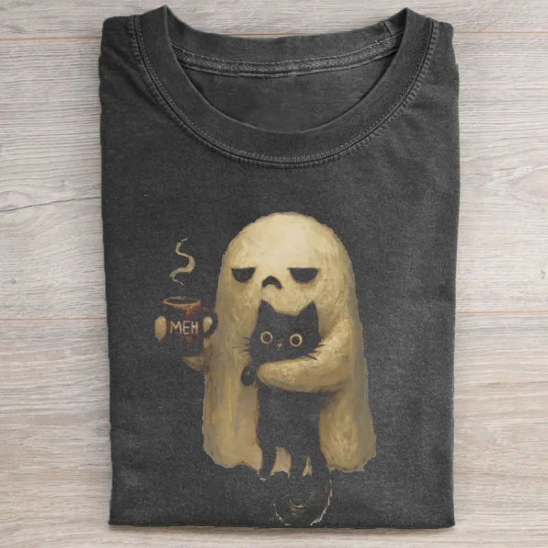 Spooky Black Cat T-shirt