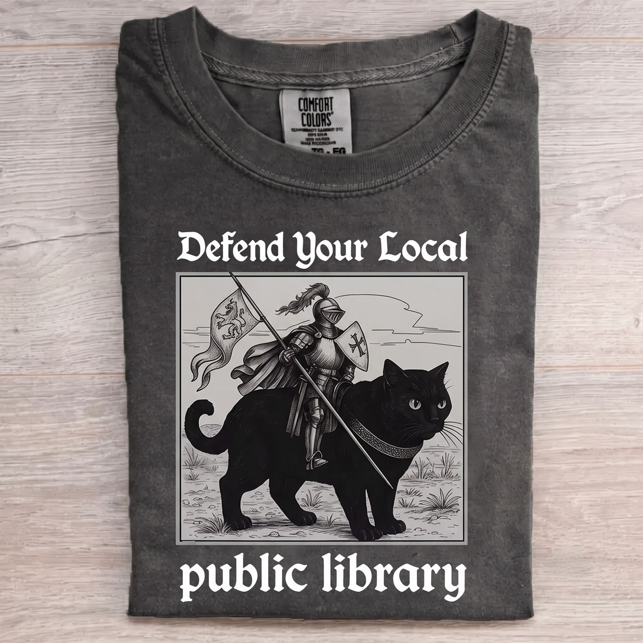 Defend Your Local public library Unisex Washed T-shirt