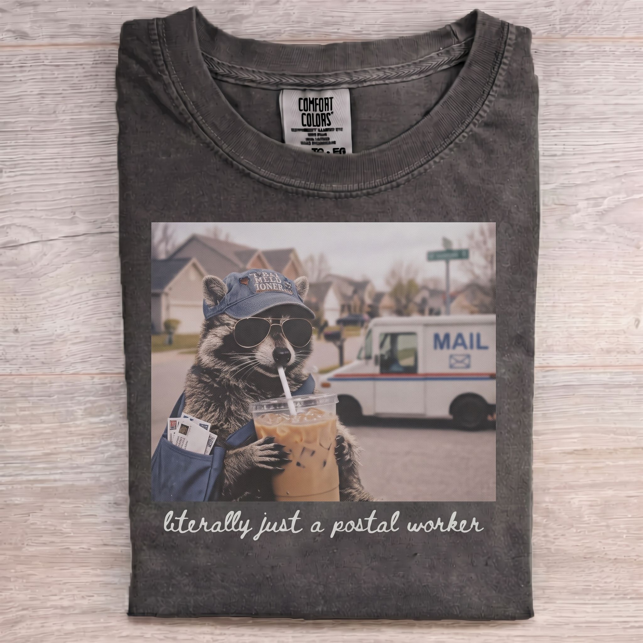 Mail Carrier Raccoon T-shirt