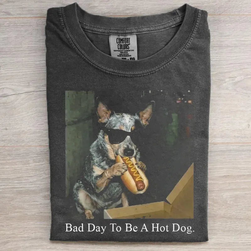 Bad Day To Be A Hot Dog Blue Heeler T-shirt