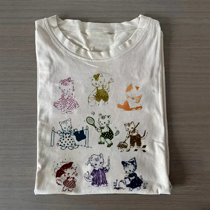Cat 90s Tattoo Vintage T-shirt