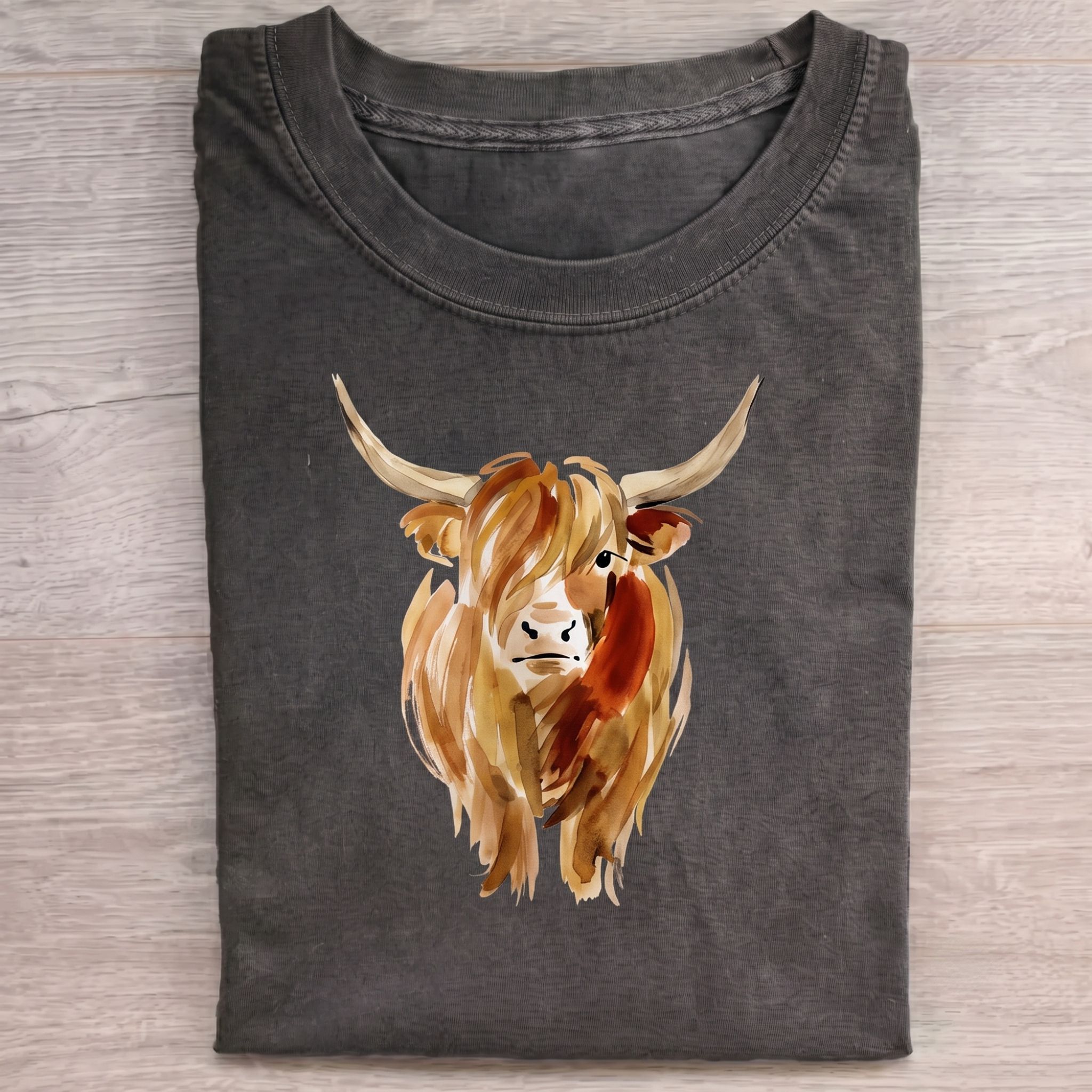 Brushstroke Highland Cow Classic T-shirt