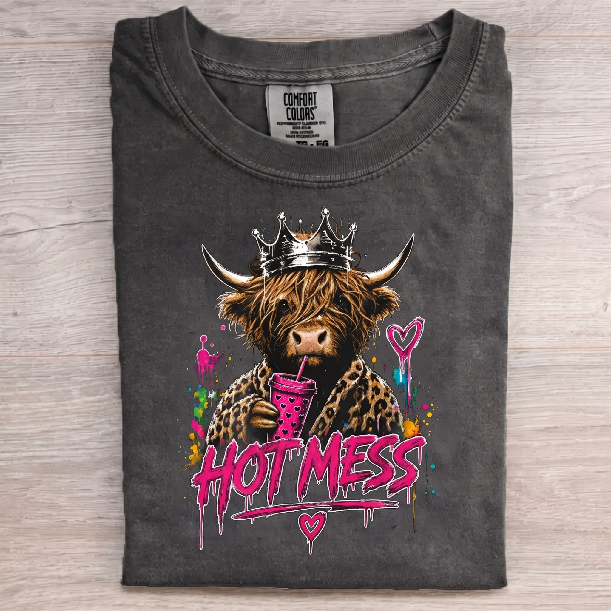 Hot Mess Highland Cow T-Shirt