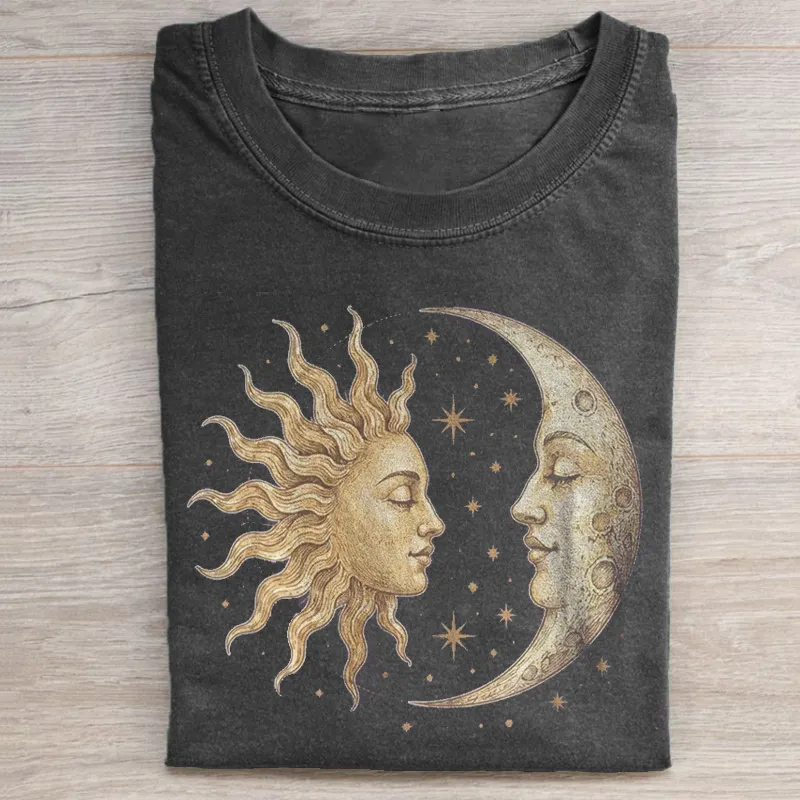 Vintage Sun Moon Celestial T-shirt