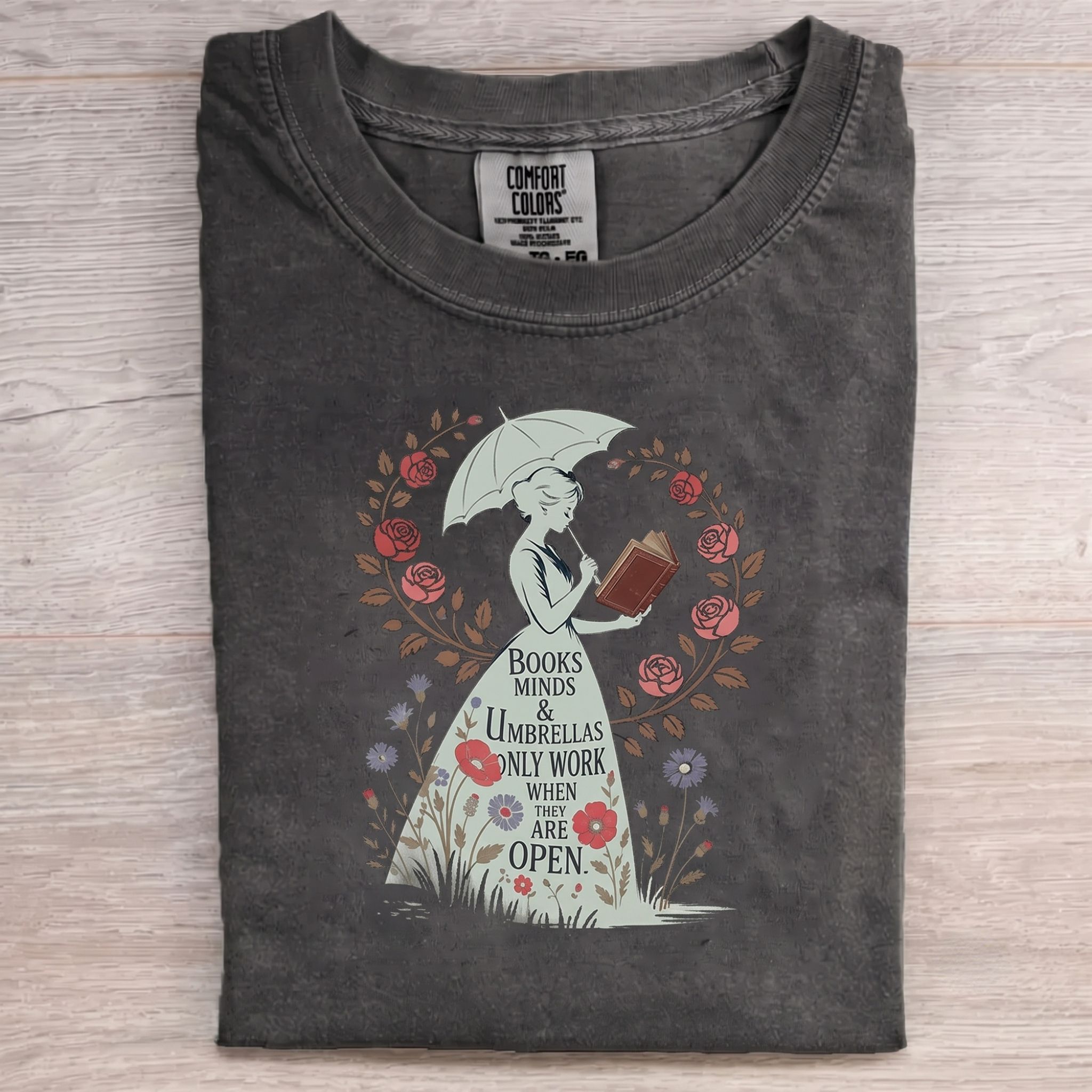 Books Minds Unisex Washed T-shirt