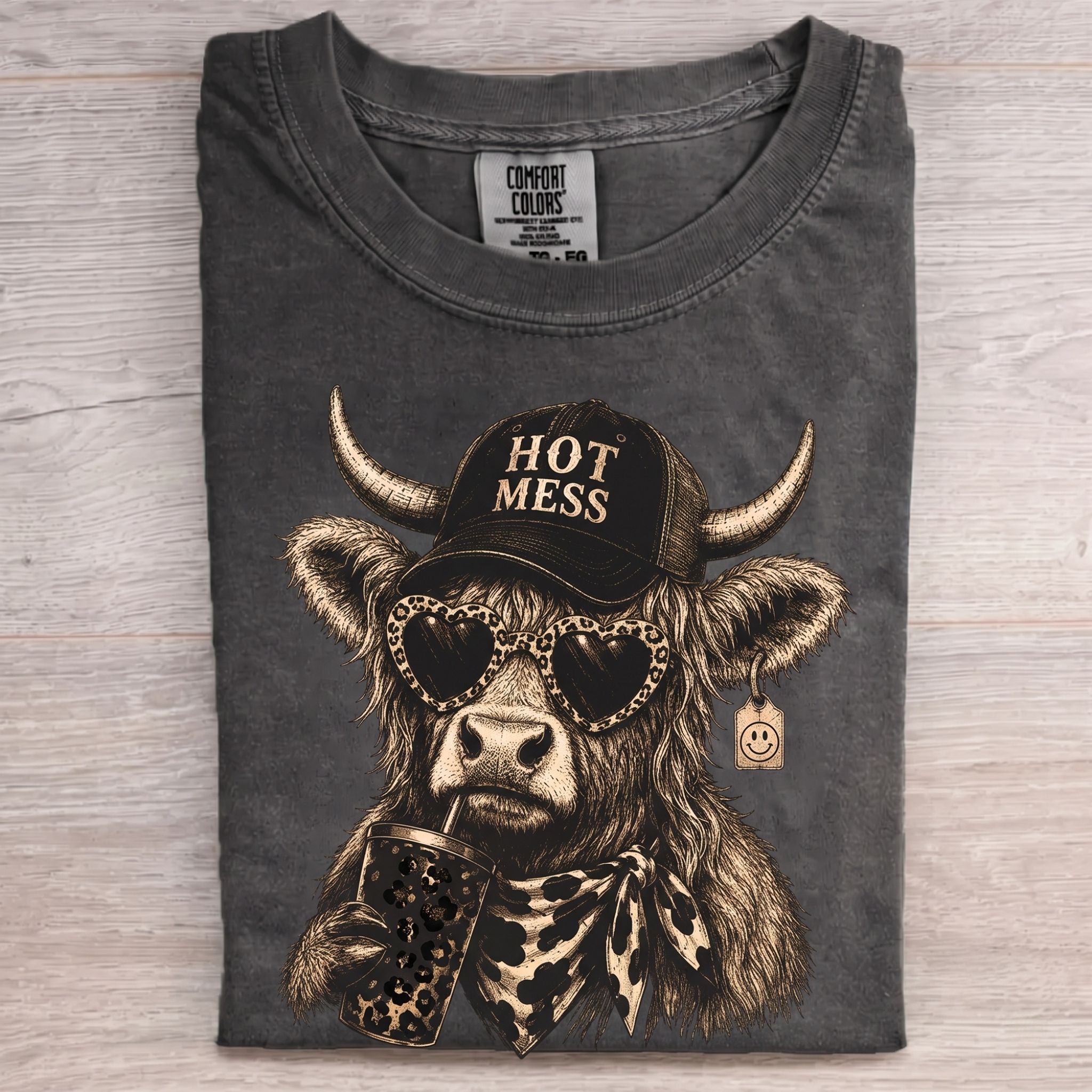 Hot Mess Highland Cow T-Shirt
