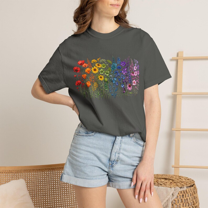 Wildflower LGBT Rainbow Floral Pride T-Shirt