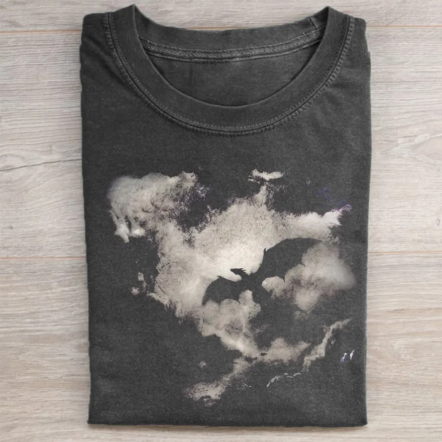 Dark Fantasy Dragon Clouds T-Shirt