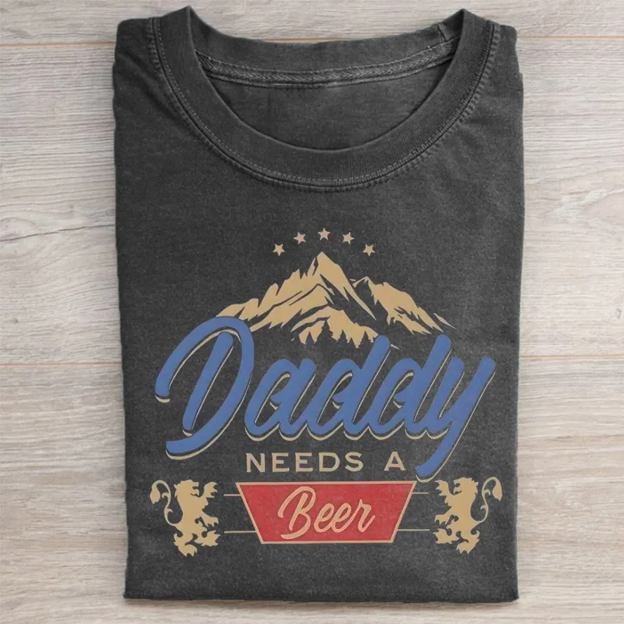 Vintage Daddy Needs A Beer T-Shirt