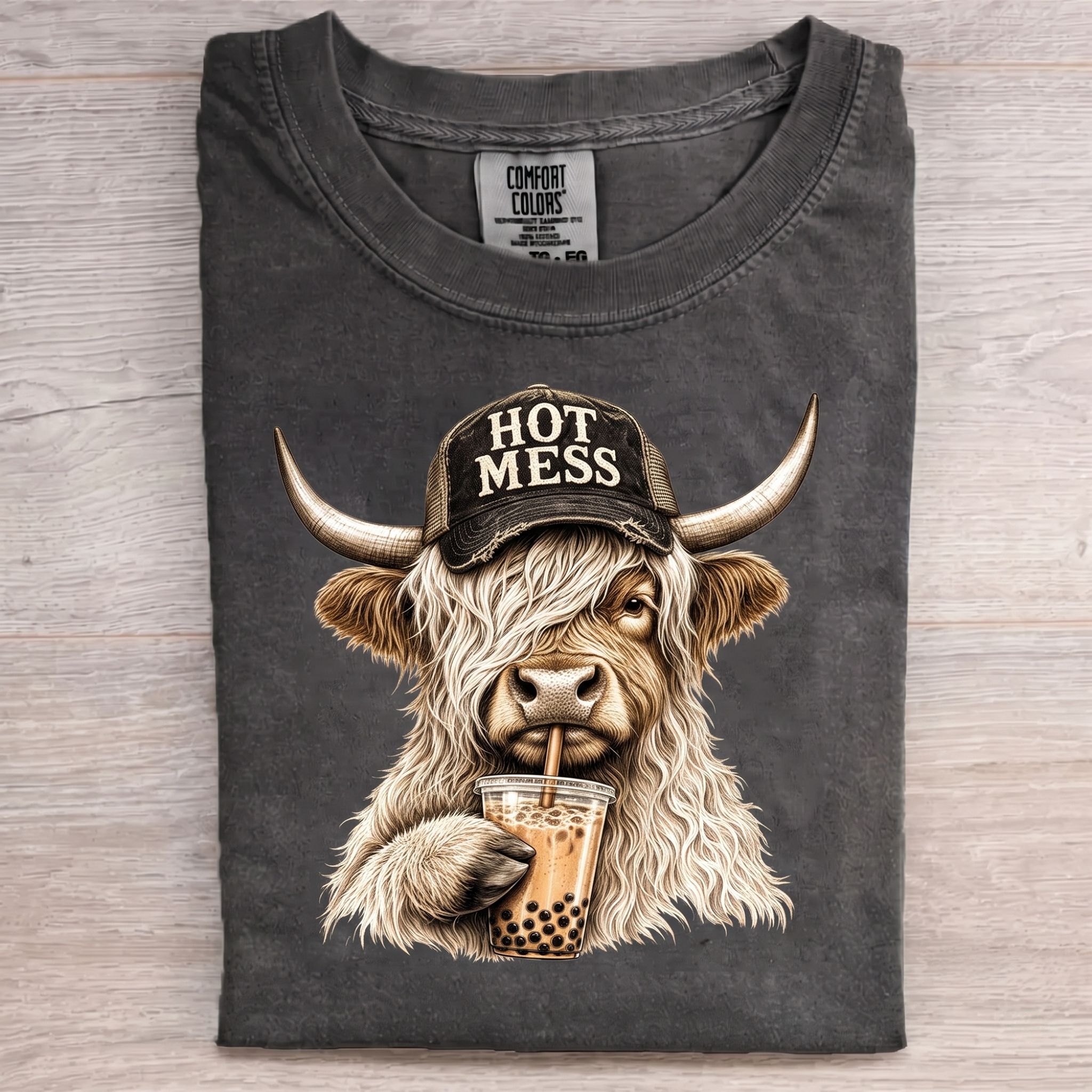 Hot Mess Highland Cow T-Shirt