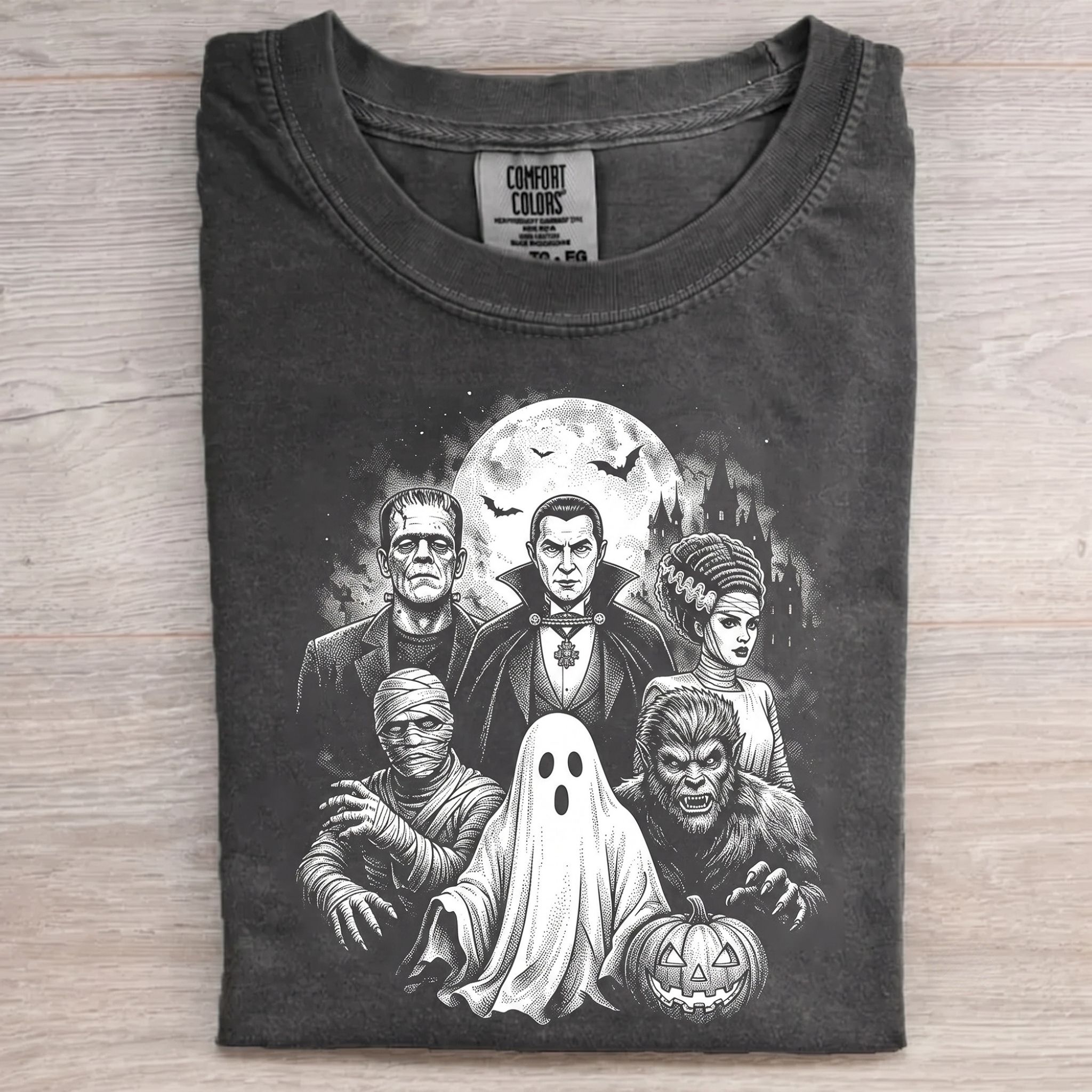 Vintage Halloween Monsters Spooky T-shirt