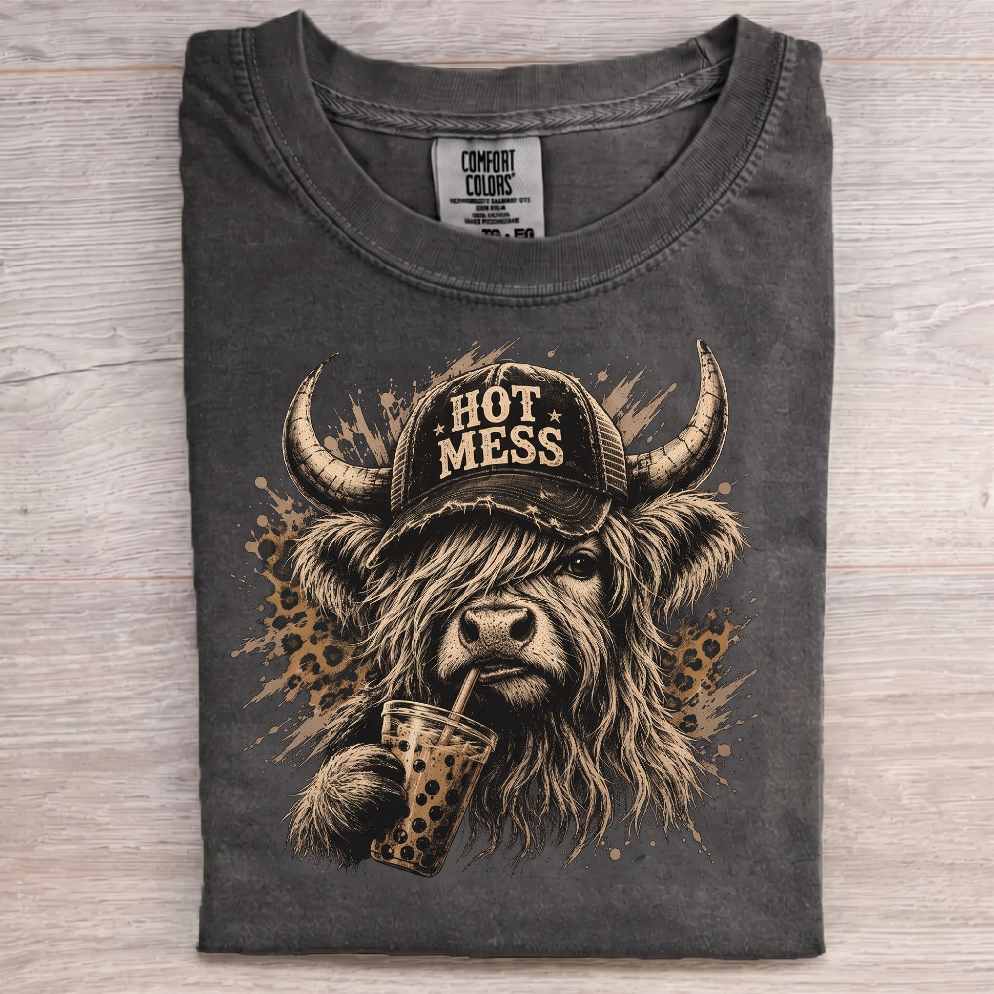 Hot Mess Highland Cow T-Shirt