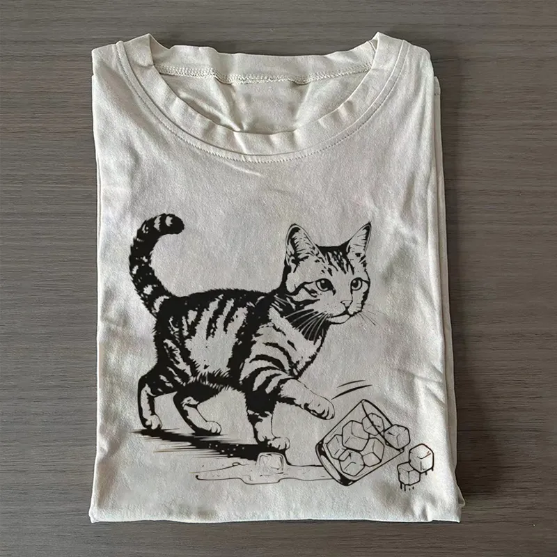 Anti-ICE Cat with Ice T-shirt