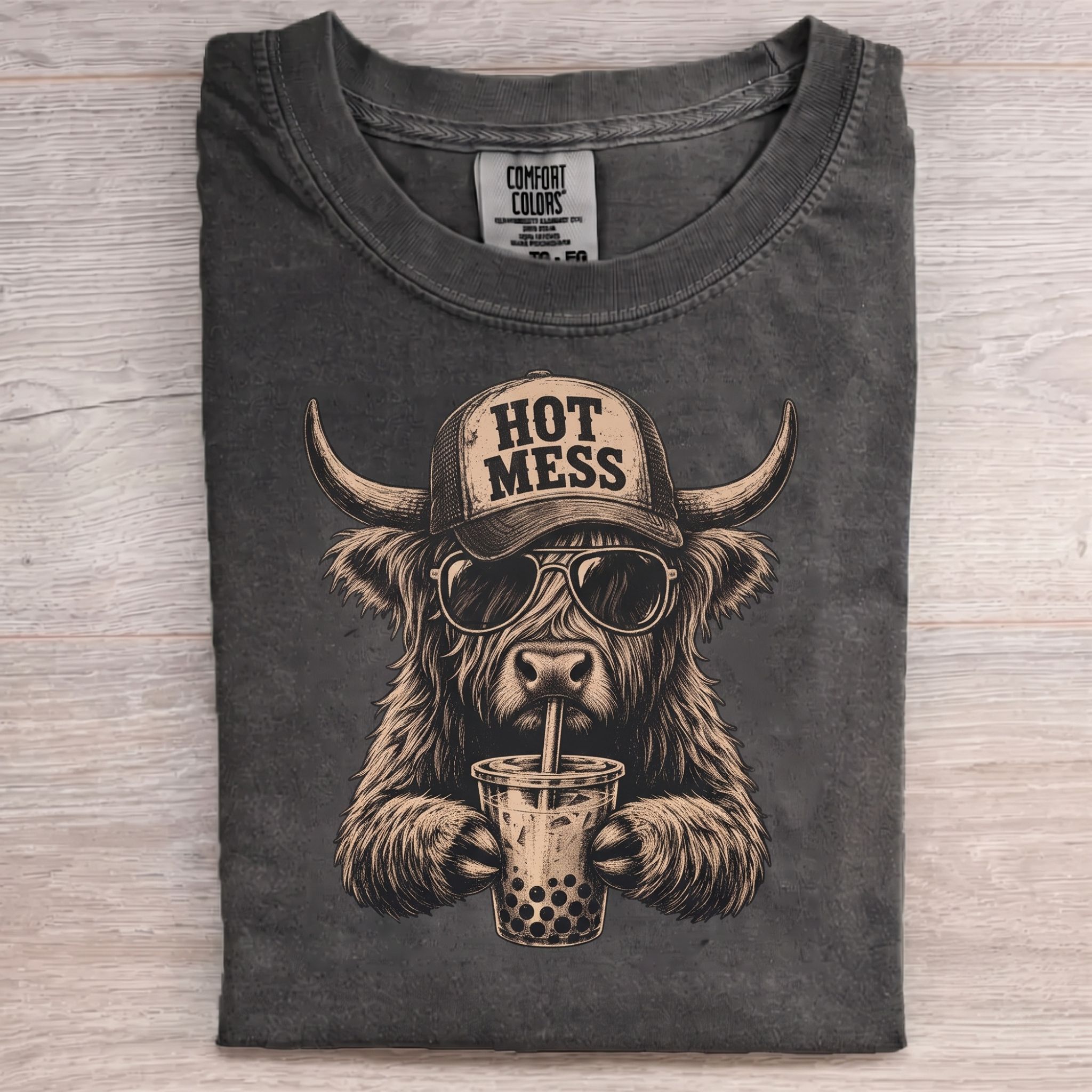 Hot Mess Highland Cow T-Shirt